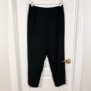 SILK Citron Santa Monica High Waist Flowy Ankle Pants Black Size Large
